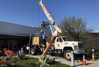 Installing new HVAC into the Library Conference Center