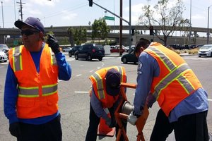 Crew at work