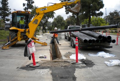 10. Adding pipes to trench