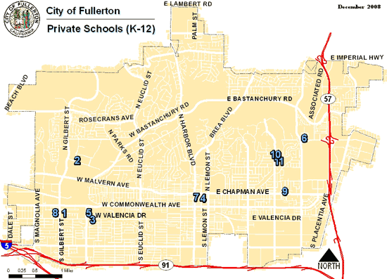 Map of Private Schools